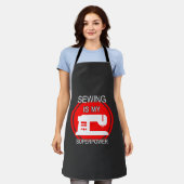 Naaien is mijn Superpower Quote Schort (Gedragen)