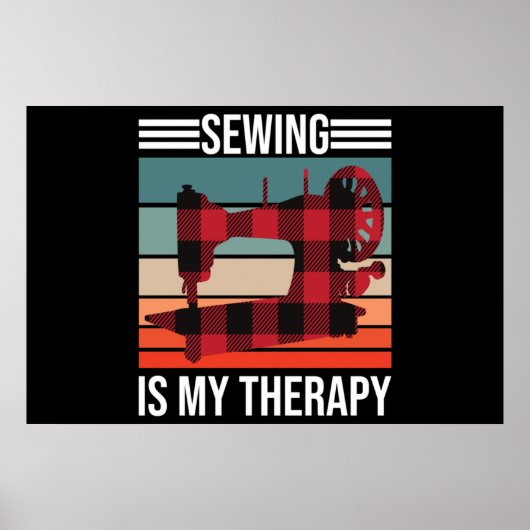 Naaien is mijn therapie poster (Voorkant)