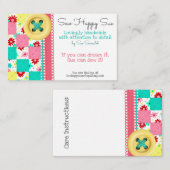 Naaien/kantelen Visitekaartje (Voorkant / Achterkant)