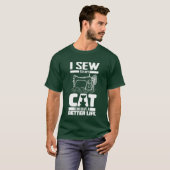 Naaien Kattenjongen T-shirt (Voorkant volledig)