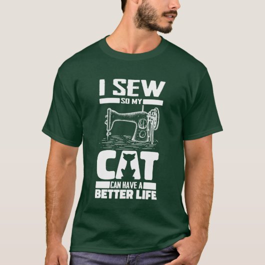 Naaien Kattenjongen T-shirt (Voorkant)