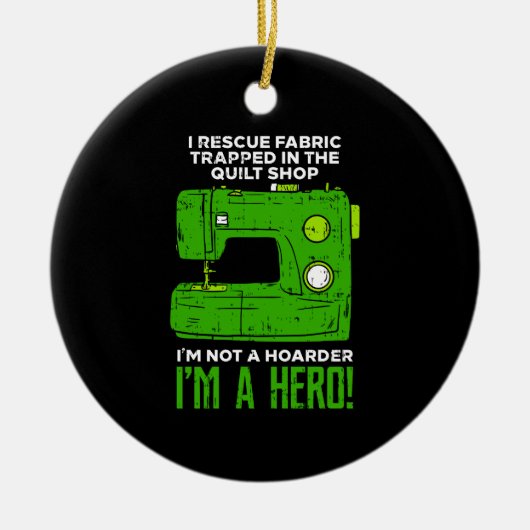 naaien keramisch ornament (Voorkant)