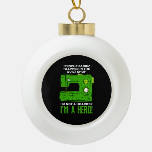 naaien keramische bal ornament (Voorkant)