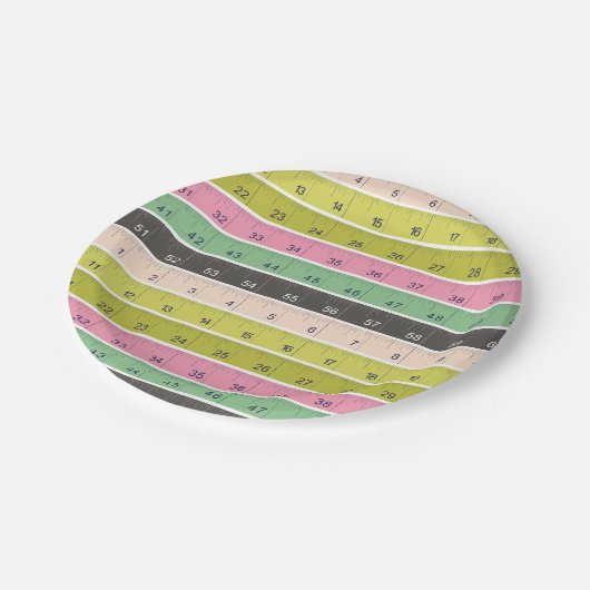 Naaien meetlint papier borden papieren bordje (Gekanteld)