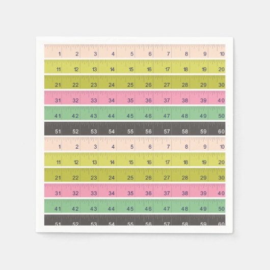 Naaien meetlint papieren servetten (Voorkant)