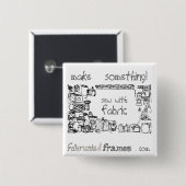 naaien met Button van de Brooch-pop van Fabric (Voorkant /achterkant)