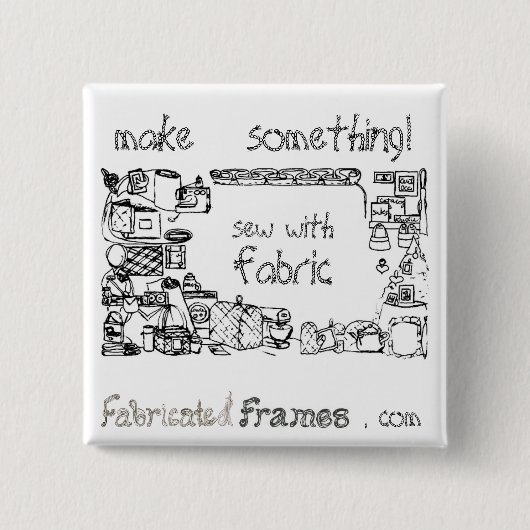 naaien met Button van de Brooch-pop van Fabric (Voorkant)