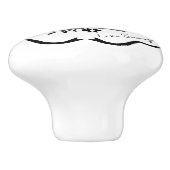 naaien met strikband keramische knop (Zijkant)