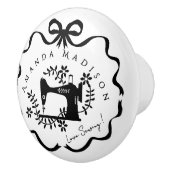 naaien met strikband keramische knop (Rechts)