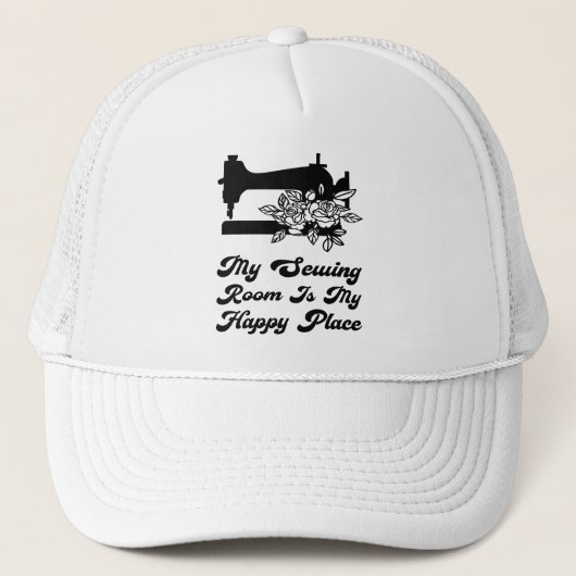 Naaien - Mijn naairuimte is een fijne plek Trucker Pet (Voorkant)