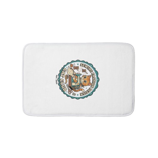 Naaien Modeontwerp Kat Kattenliefhebber Cadeau - N Badmat (Voorkant)