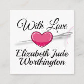 Naaien / Naadstress / Cadeaubehuizing Kaart (Achterkant)