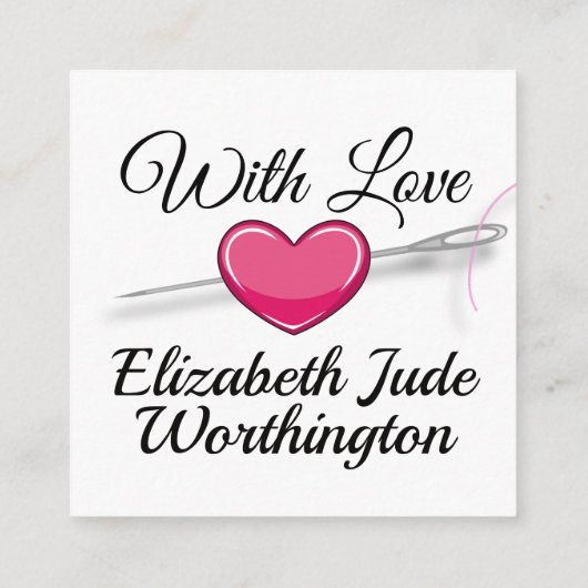 Naaien / Naadstress / Cadeaubehuizing Kaart (Achterkant)