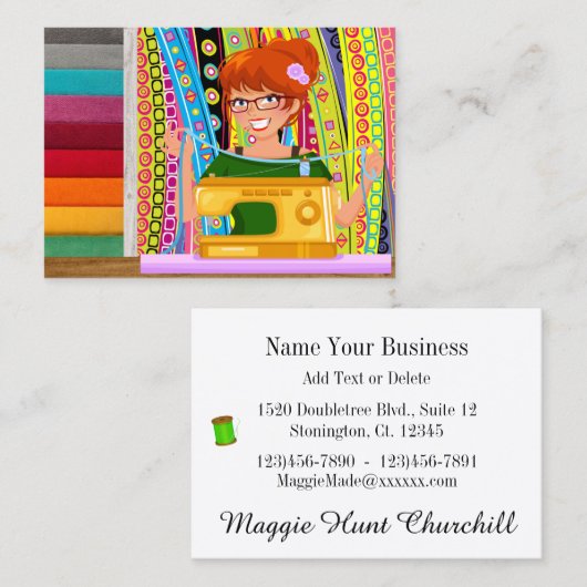 Naaien / Naadstress / Mode Visitekaartje (Voorkant / Achterkant)