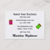 Naaien / Naaisters / Mode - SRF Visitekaartje (Achterkant)