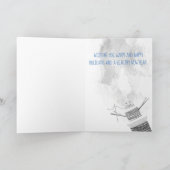 Naaien naald draad spoelen sneeuwpop kerstkaart feestdagen kaart (Binnen)