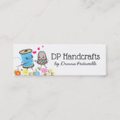 Naaien naald spoel van draad Thimble liefde Mini Visitekaartje (Voorkant)