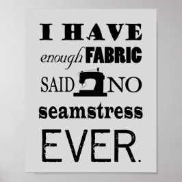 Naaien ・ Niet genoeg fabric-krassen Poster