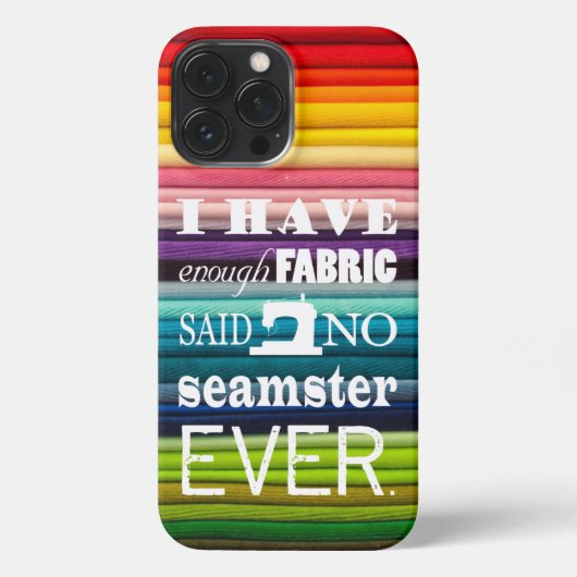 Naaien ・ Niet genoeg 'Fabric Seamster Crafts' Life iPhone Hoesje (Achterkant)