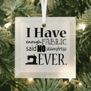 Naaien niet genoeg verbinding ・ Krachten Glas Ornament