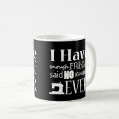 Naaien - niet genoeg verbindingsvlotten {donker} koffiemok (Voorkant rechts)