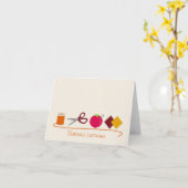 Naaien Notecard - Draad Schaar Pins Stof Kaart (Gele Bloem)