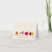 Naaien Notecard - Draad Schaar Pins Stof Kaart (Voorkant)