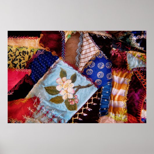 Naaien - Patchwork - Grootmoeders quilt Poster (Voorkant)