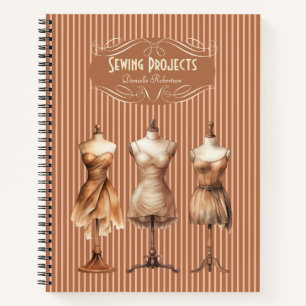 Naaien Projecten Jurk Formulieren Pinstriped Notitieboek