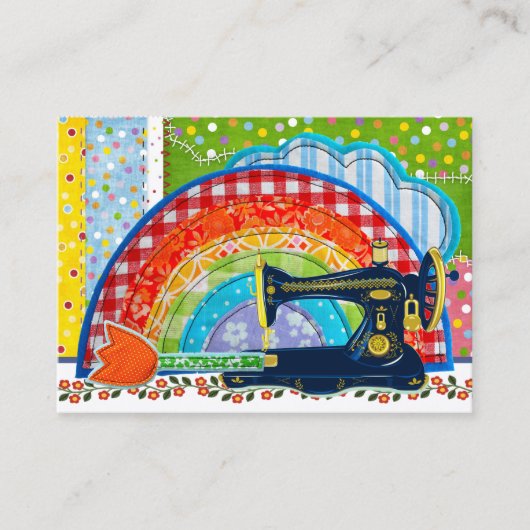 Naaien / Quilten Kaart - SRF Visitekaartje (Voorkant)