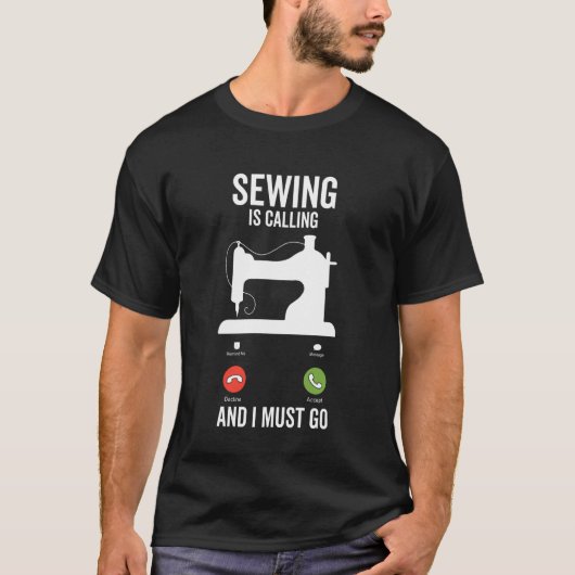 Naaien roept grappige naaister kleermaker liefhebb t-shirt (Voorkant)
