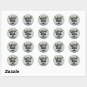 naaien ronde sticker (Vel)