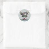naaien ronde sticker (Tas)