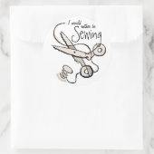 naaien ronde sticker (Tas)