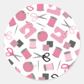 Naaien Thema Envelop Seal Sticker (Voorkant)