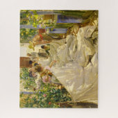 Naaien van het Zeil door Joaquin Sorolla Legpuzzel (Verticaal)