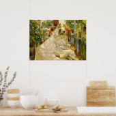 Naaien van het Zeil door Joaquin Sorolla Poster (Keuken)