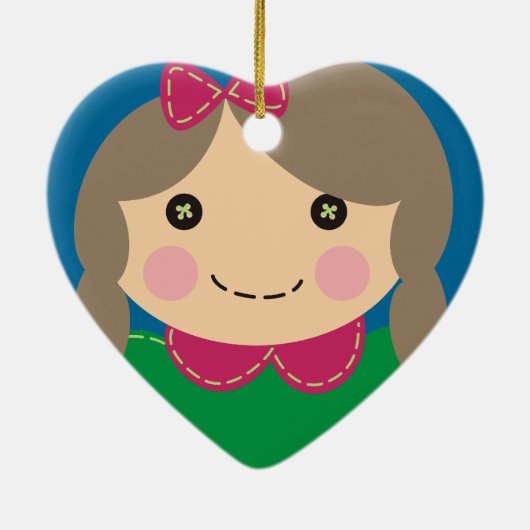 Naaien van naadloze pop-kerstboomversiering keramisch ornament (Achterkant)