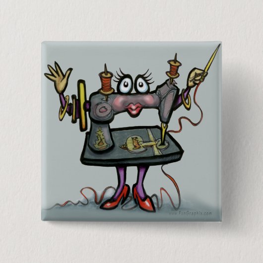 naaien vierkante button 5,1 cm (Voorkant)