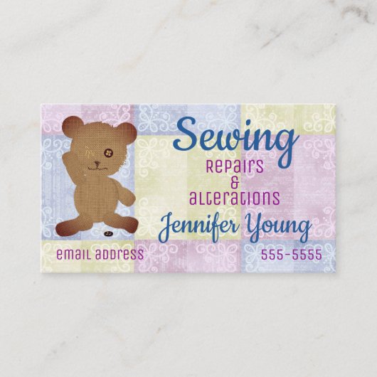 naaien visitekaartje (Voorkant)