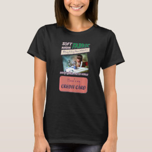 Naaien voor vrouwelijke stof Crazy Quilt Lady Craf T-shirt