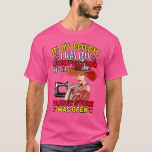 Naaien voor vrouwelijke stof Crazy Quilt Lady Craf T-shirt