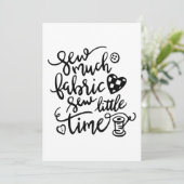 naaien | Weinig tijd naaien van veel stof Bedankkaart (Staand voorkant)