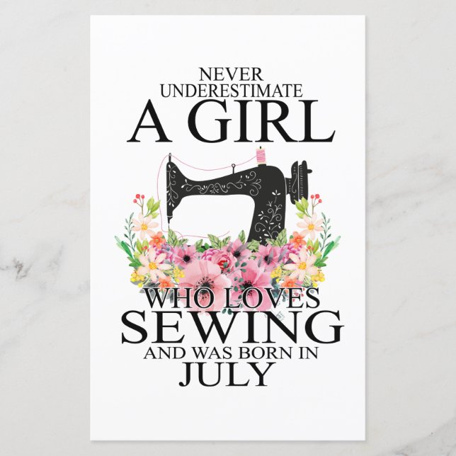 naaien | Wie houdt van naaien en is in juli gebore (Voorkant)