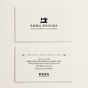 Naaien & Wijzigingen Visitekaartje, logo, SM icone Visitekaartje