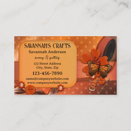 Naaiend Oranje vaartuig Visitekaartje (Achterkant)