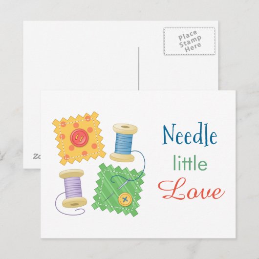 Naaiende Craft Hobby Quote Briefkaart (Voorkant / Achterkant)