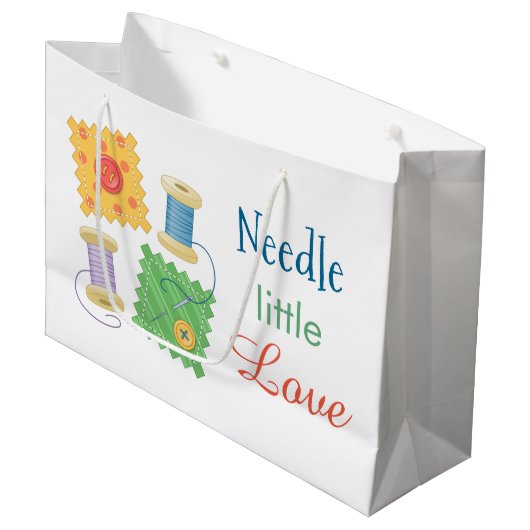 Naaiende Craft Hobby Quote Groot Cadeauzakje (Voorkant Gekanteld)