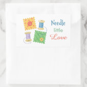 Naaiende Craft Hobby Quote Rechthoekige Sticker (Tas)