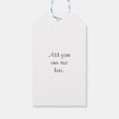 Naaiende katoenen haspel Kerstboom Cadeaulabel (Achterkant)